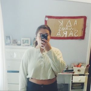 Vintage long sleeve crop top